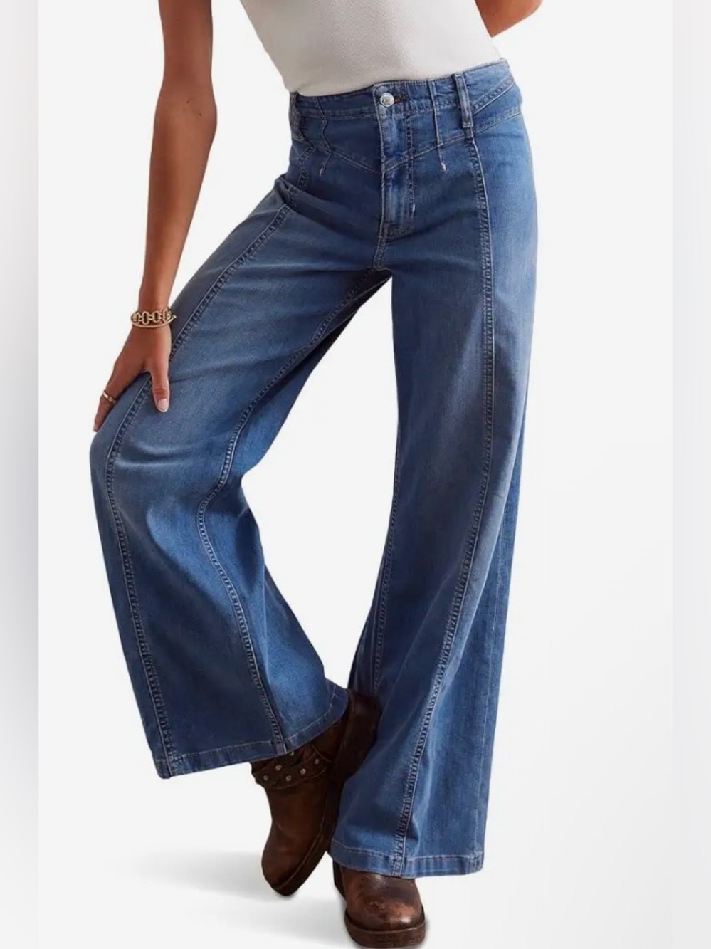 Free People We the Free Libre Wide Leg jeans - Picture 3 of 14